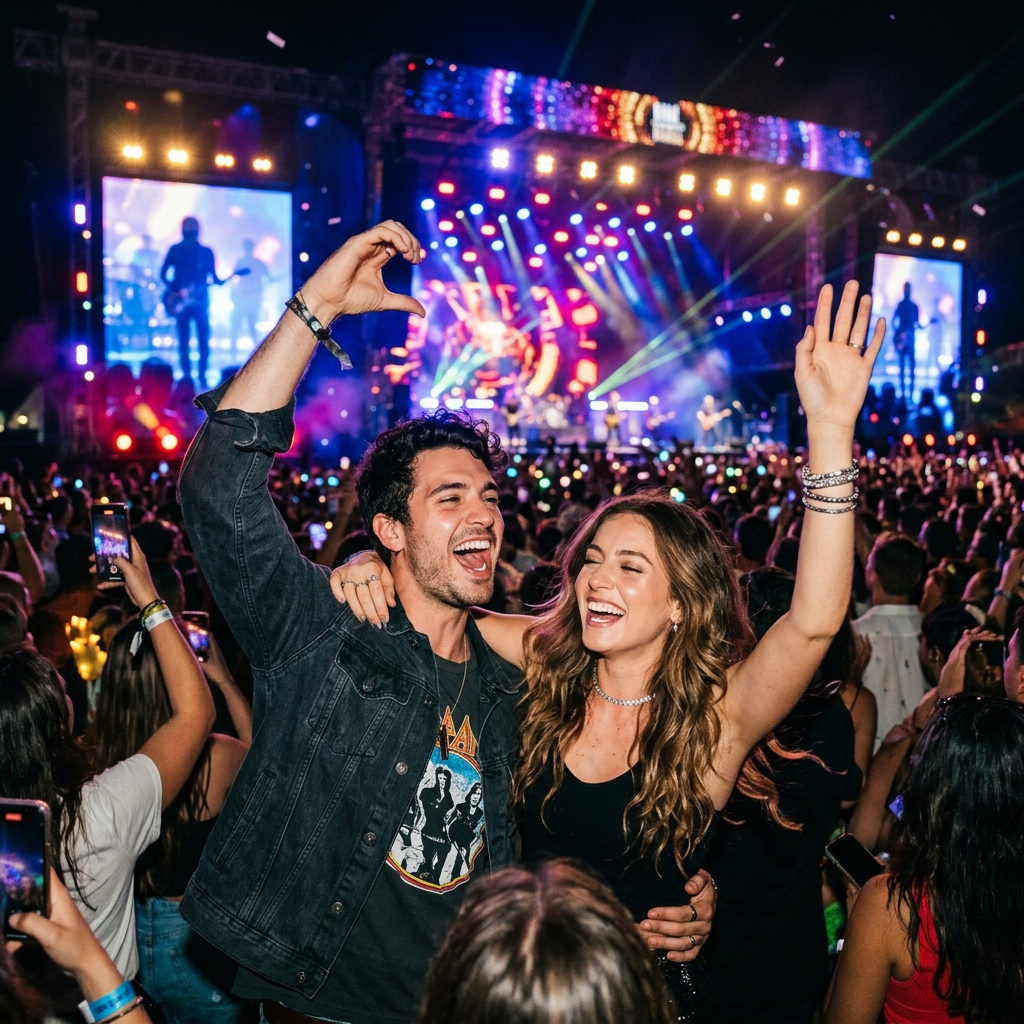 Enjoying our favorite music concert