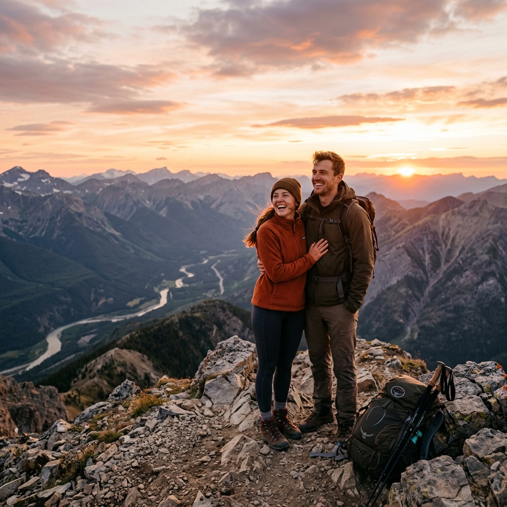 Hiking adventure in the mountains